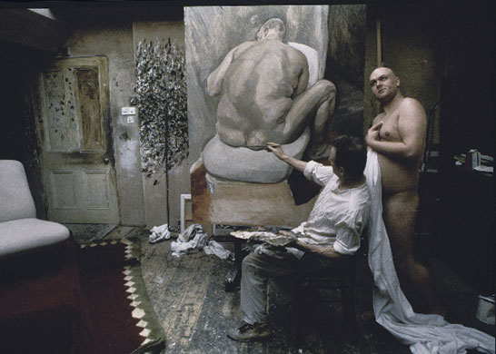 Compton Verney - studios: Lucian Freud and Leigh Bowery by Bruce Bernard