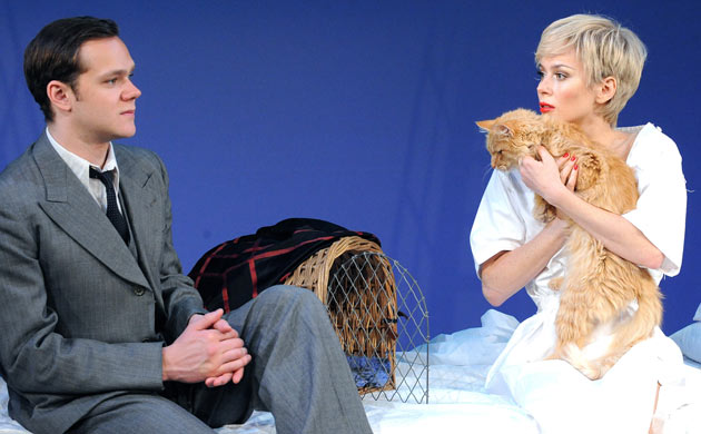 Joseph Cross as William Parsons and Anna Friel as Holly Golightly in Breakfast at Tiffany's