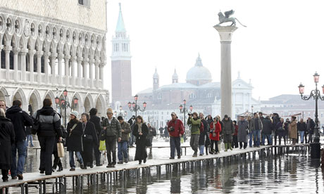 Venice hit by flood waters