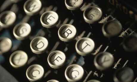 Keyboard of an old-fashioned typewriter