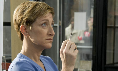 Edie Falco as Nurse Jackie.