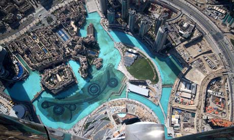 The landscape around the Burj Dubai