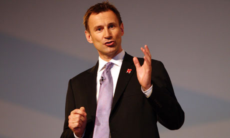 Jeremy Hunt suggested students could donate more in a week of protests over top-up fees.
