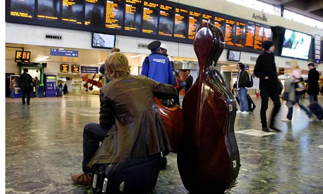 Train Travellers at Euston Station