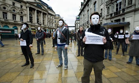 Protest against Arts Council funding cuts, 2008