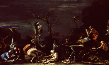 Salvator Rosa's Witches at Their Incantations (c1646)