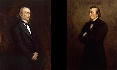 John Everett Millais: Gladstone and Disraeli composite