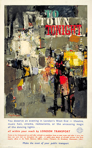 London nights: To town tonight, by Philip Thompson, 1958