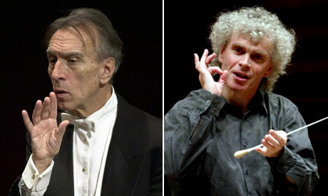 Conductors Claudio Abbado and Simon Rattle.