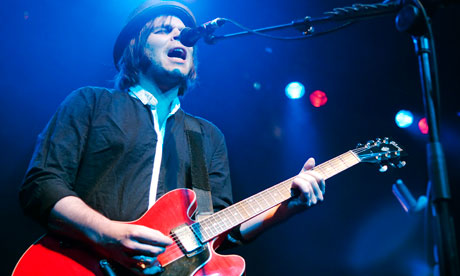 Supergrass performing live at the Manchester Academy