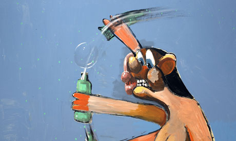 Nude Homeless Drinker (1999) by George Condo