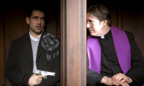 Colin Farrell and Ciarán Hinds in In Bruges (2008). Colin Farrell and Ciarán Hinds in In Bruges (2008).