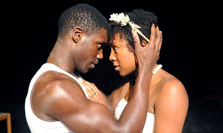 Marlon Day and Jade Anouka in Blood Wedding at Southwark Playhouse