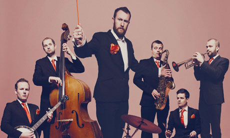 Playing a joke ... the Horne Section.