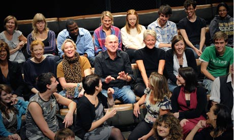 Tim Crouch (centre) in The Author