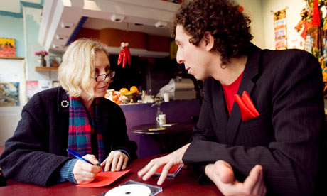 Hard bargain ... Brian Lobel buys a minute of Lyn Gardner's life.