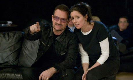 Bono with Spider-Man director Julie Taymor