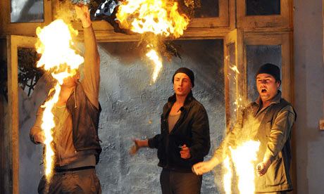 Adam Green, Eamonn Mulhall and Andrew Tortise as the Triplets