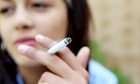 Teenage girl smoking In 2004 26 of 15yearold girls were regular smokers 