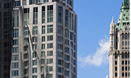 8 Spruce Street, next to the Woolworth Building