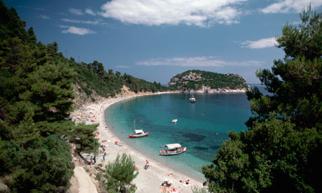 Beach on Skopelos island, Greece