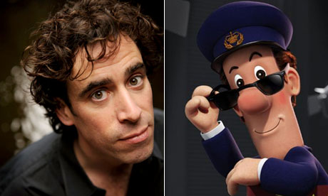 Stephen Mangan and his animated alter ego Postman Pat