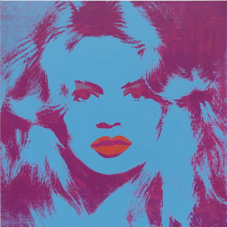 Andy Warhol's 1974 painting of Brigitte Bardot