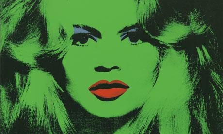 Andy Warhol Brigitte Bardot 1974 Warhol's Bardot has a green face and red