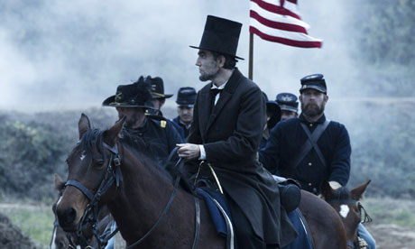 Daniel Day-Lewis as President Abraham Lincoln in Steven Spielberg's historical drama
