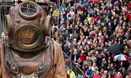 Sea Odyssey diver puppet in Liverpool 