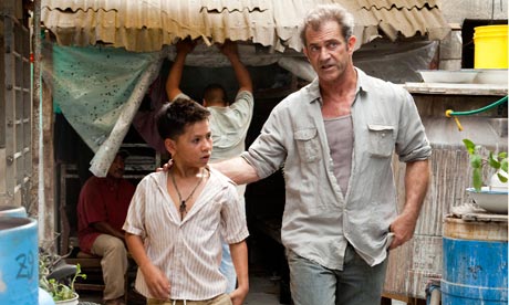Kevin Hernandez and Mel Gibson in How I Spent My Summer Vacation