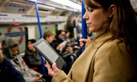 Woman reading an ebook