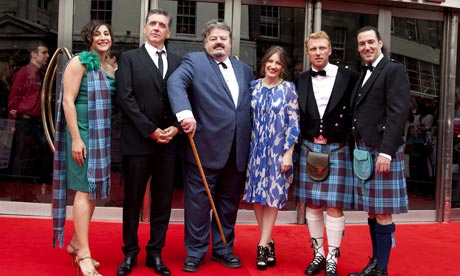 Dressed to kilt … Scottish stars attend the Edinburgh film festival awards ceremony.