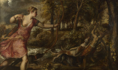 The Death of Actaeon by Titian, a dramatist in paint