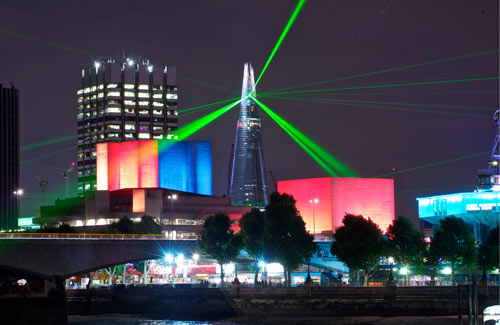 London's Shard puts on a laser show to mark its completion