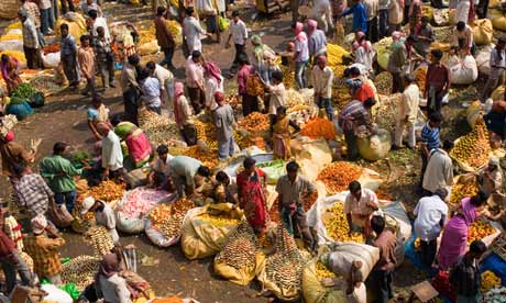 A Kolkata flower market in 2008