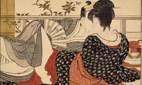 Kitagawa Utamaro, Lovers in the upstairs room of a teahouse, c. 1788