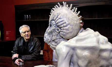 David Cronenberg with naked lunch character