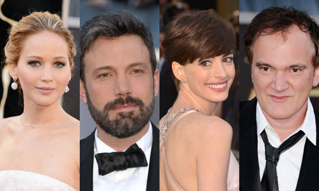 Jennifer Lawrence, Ben Affleck, Anne Hathaway and Quentin Taranmtino turn up for the 2013 Oscars