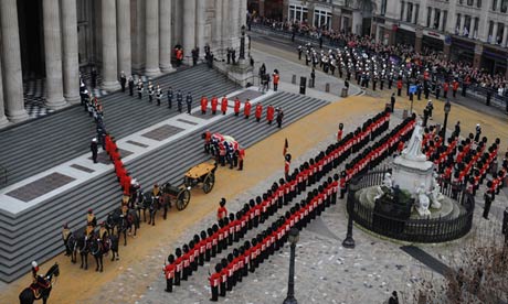 Funeral of Baroness Thatcher at St Paul's Cathedral, London
