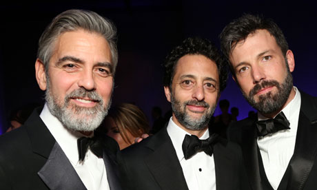 Argo's George Clooney, Grant Heslov and Ben Affleck at 2013 Oscars