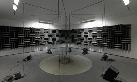 Haroon Mirza's Adam, Eve and a UFO (2013).