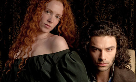 Amy Manson as Lizzie Siddal and Aidan Turner as Dante Gabriel Rossetti in Desperate Romantics