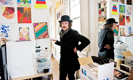 Martin Creed in his studio in east London