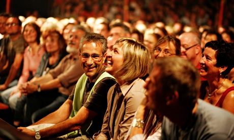 Centre of attention … an audience at the theatre.