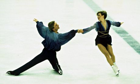 Dean and Torvill perform their dance at the 1984 Winter Olympics in Sarajevo, 