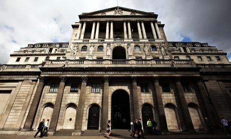 Putting our mouth where the money is … the Bank of England in the City of London.