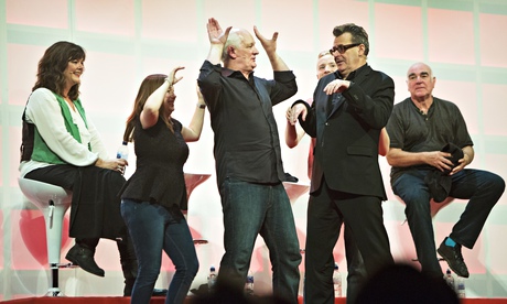 Helpless laughs … Colin Mochrie, Greg Proops and co in What Does the Title Matter Anyway? at Underbe