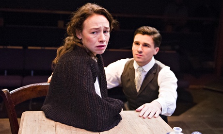 Riddled with guilt … Ellie Piercy and Jordan Mifsud in The Widowing of Mrs Holroyd at the Orange Tre