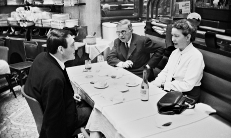 Claude Lanzmann, Jean-Paul Sartre and Simone de Beauvoir 